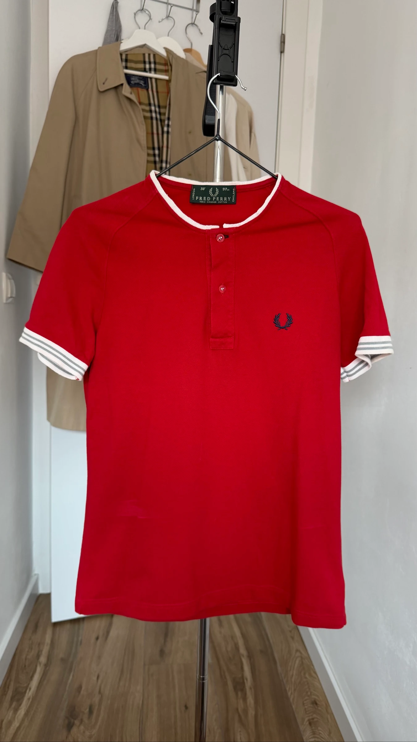 Polo Fred Perry rojo vintage talla S